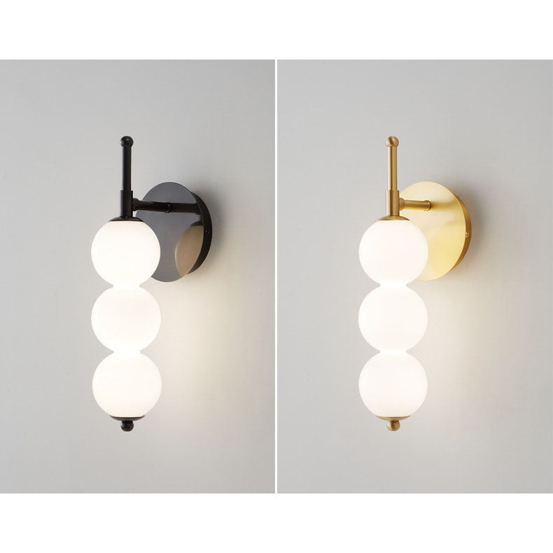 مصباح حائط LED فاخر من Nordic Light مصنوع من زجاج اللؤلؤ 