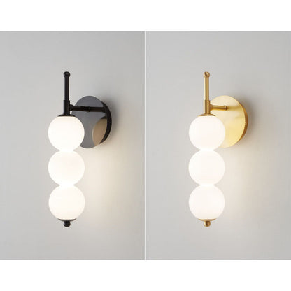 مصباح حائط LED فاخر من Nordic Light مصنوع من زجاج اللؤلؤ 