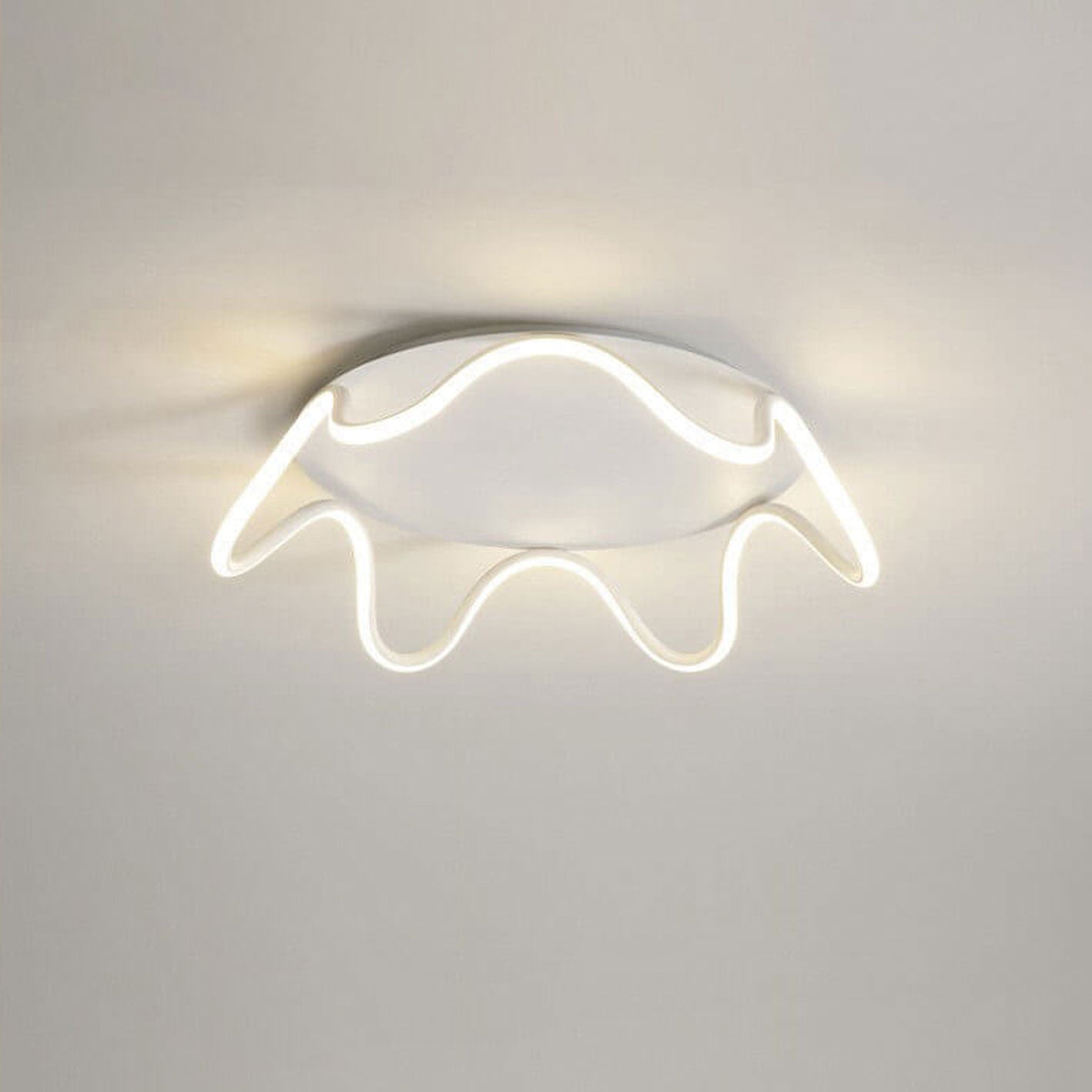 Modern Simple Crown Aluminum LED Flush Mount Ceiling Light