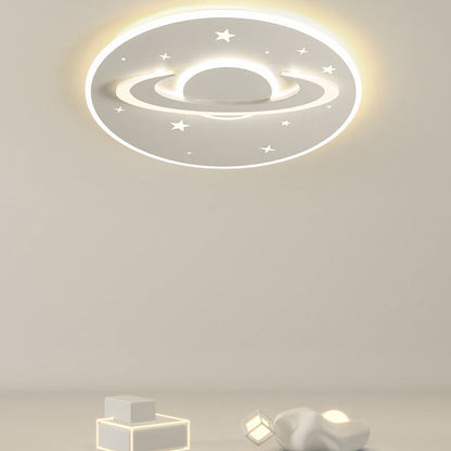 Creative Cartoon Planet Star LED Round Flush Mount Ceiling Light