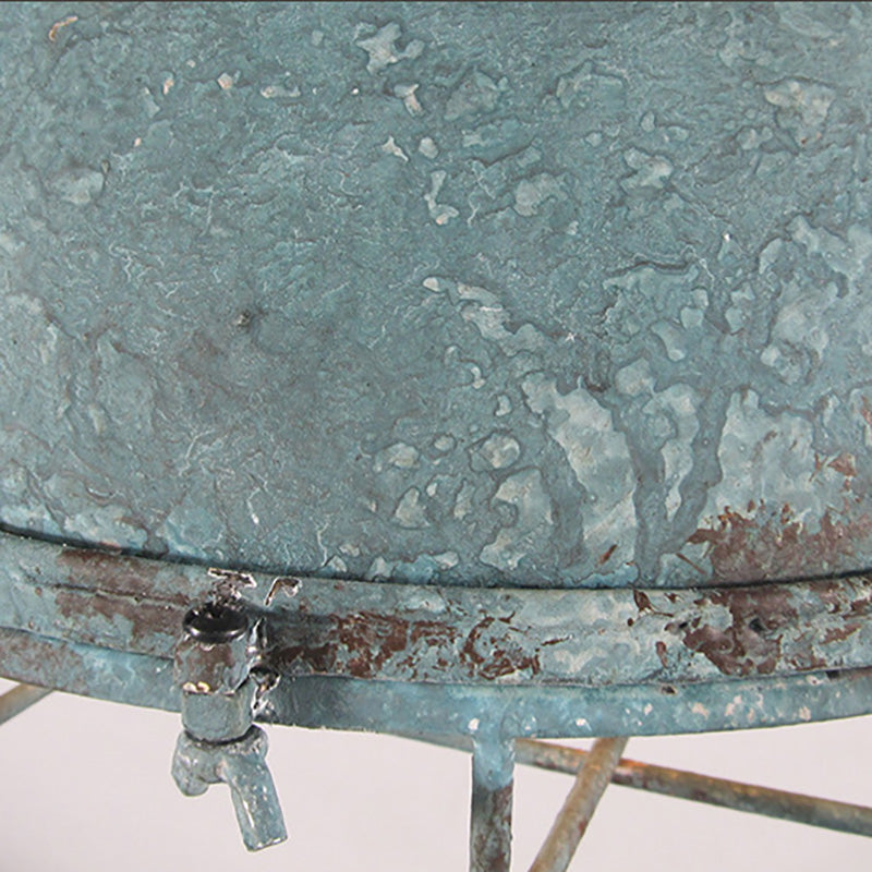 Traditional Rustic Distressed Iron Semicircular Shade 1-Light Pendant Light For Dining Room