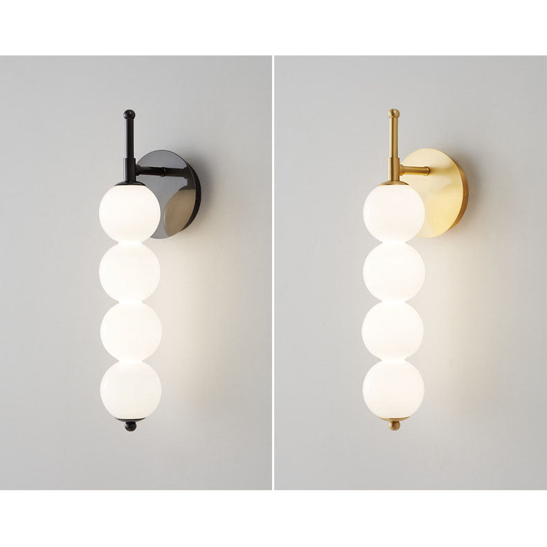 مصباح حائط LED فاخر من Nordic Light مصنوع من زجاج اللؤلؤ 