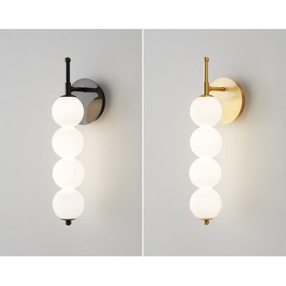 مصباح حائط LED فاخر من Nordic Light مصنوع من زجاج اللؤلؤ 