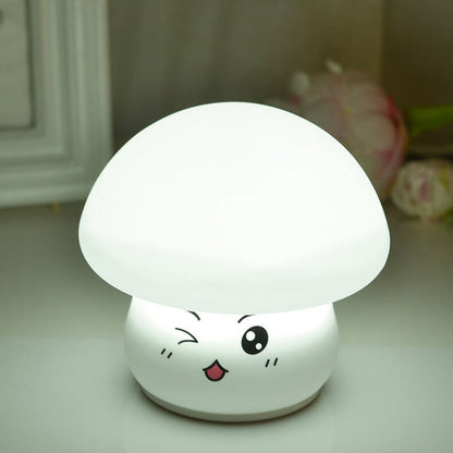 Creative Cartoon Mushroom Silicone Night Light LED Table Lamp