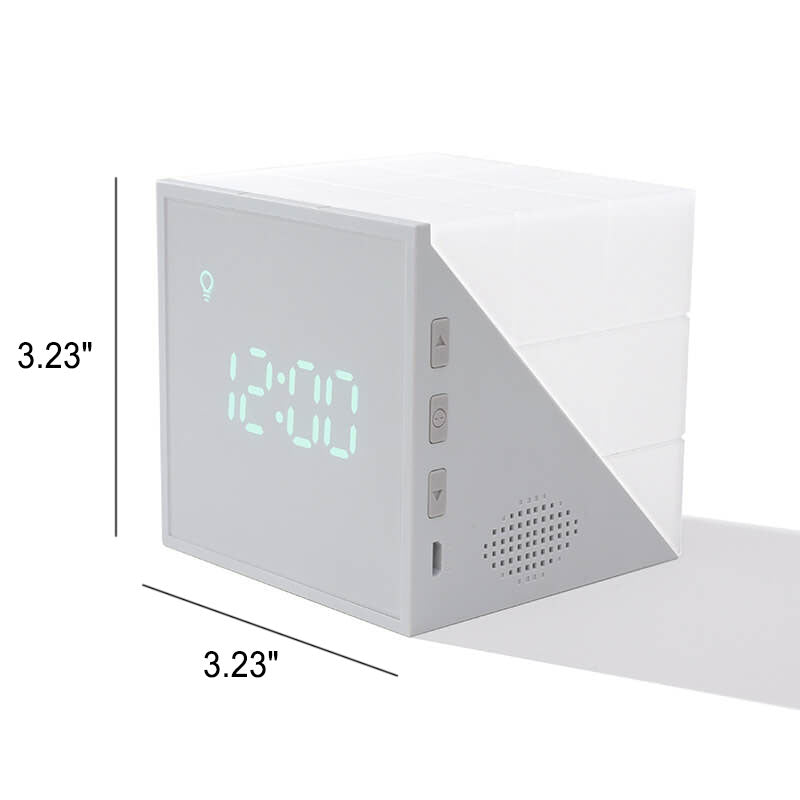 Creative Rubik's Cube Clock Led Night Light USB Smart Table Lamp