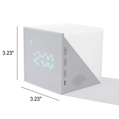 Creative Rubik's Cube Clock Led Night Light USB Smart Table Lamp