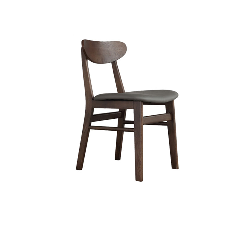 Contemporary Nordic Rectangular Ash Wood Slab Dining Table & Chair Set For 4/6 Seats