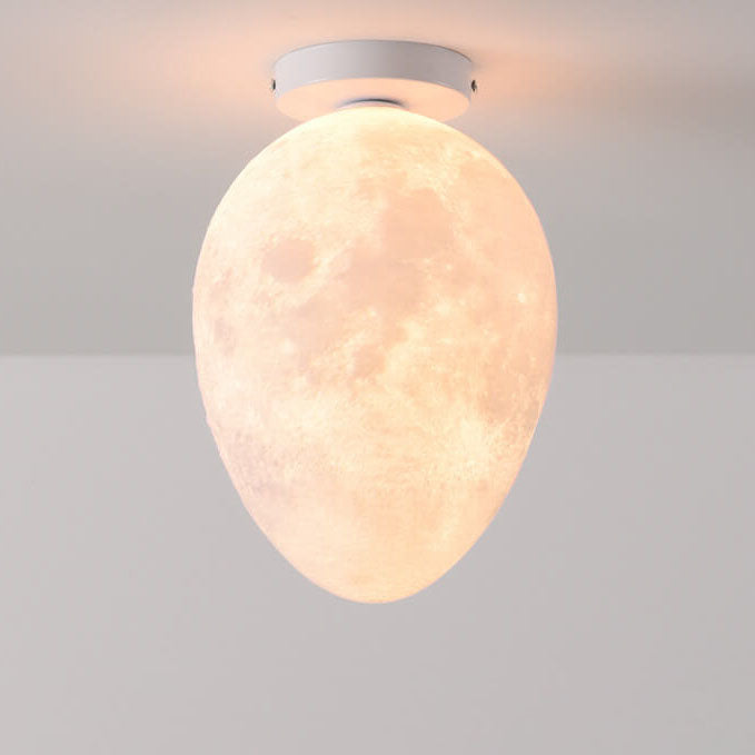 Nordic Creative Egg Design 1-Light Semi-Flush Mount Ceiling Light