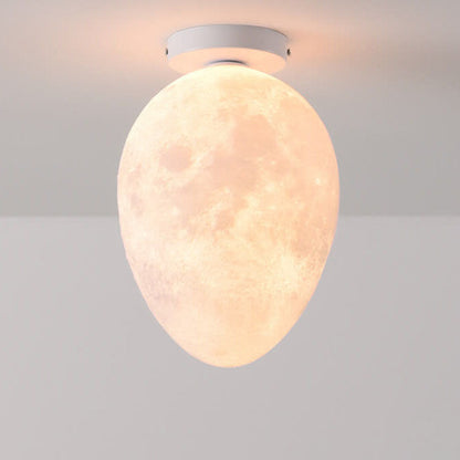 Nordic Creative Egg Design 1-Light Semi-Flush Mount Ceiling Light