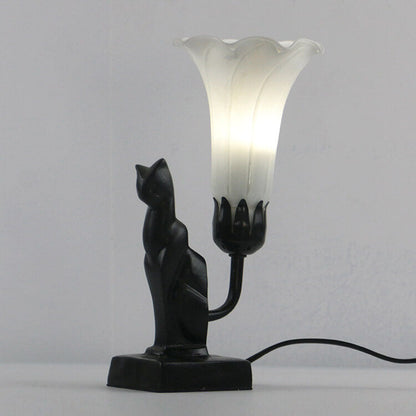 Tiffany Glass Flared Eye Protection Night Light 1-Light Table Lamp