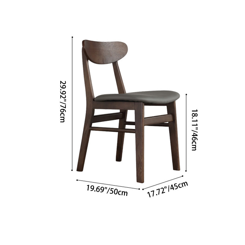 Contemporary Nordic Rectangular Ash Wood Slab Dining Table & Chair Set For 4/6 Seats