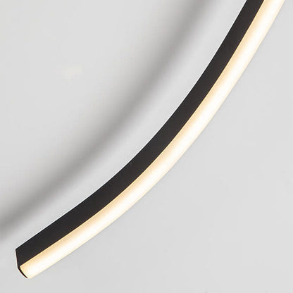 مصباح حائط LED من Nordic Light بتصميم شريطي فاخر منحني على شكل قرن الوعل 