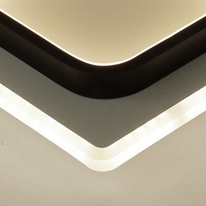 مصباح سقف LED معدني هندسي معاصر من الحديد بتصميم اسكندنافي، يُثبّت في الردهة 