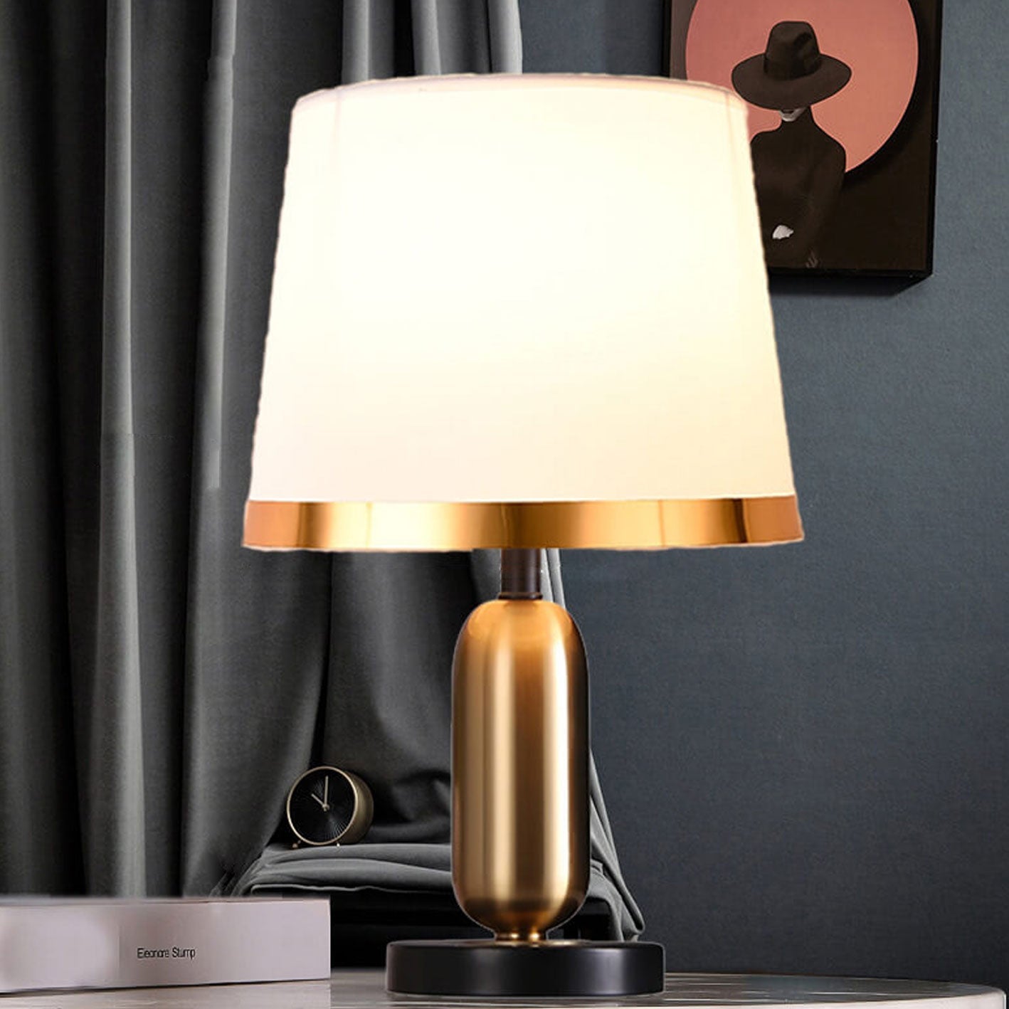 European Retro Fabric 1-Light Table Lamp