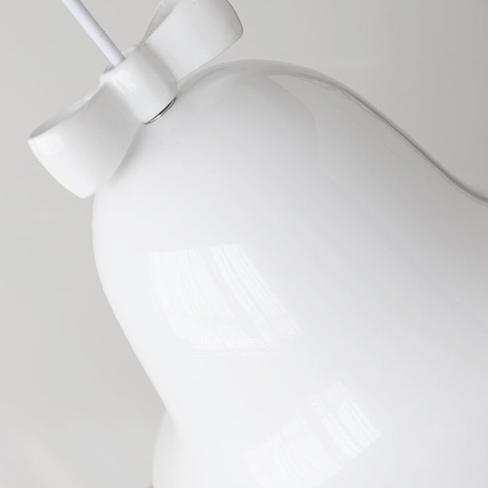 Nordic Minimalist Bells Bow Tie Iron 1-Light Pendant Light