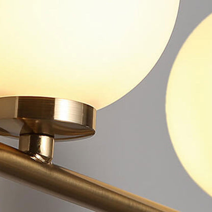 Nordic Creative Milk White Round Ball Metal Magic Bean 1/2/3 Light Wall Sconce Lamp