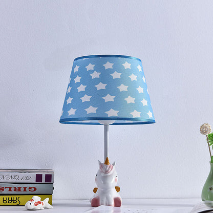 Nordic Fun Cartoon Pattern Resin Fabric Children 1-Light Table Lamp