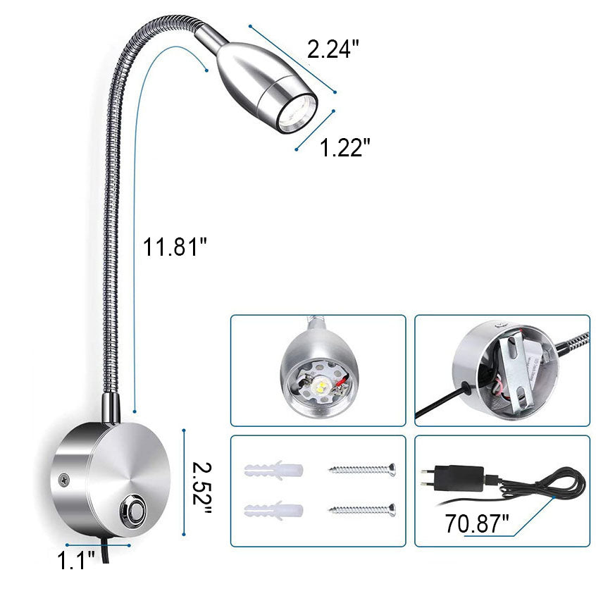 مصباح حائطي حديث مزود بمنفذ USB LED 