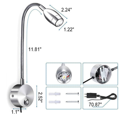 مصباح حائطي حديث مزود بمنفذ USB LED 