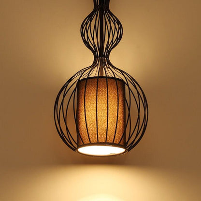 Industrial Retro Metal Birdcage 1-Light Lantern Pendant Light