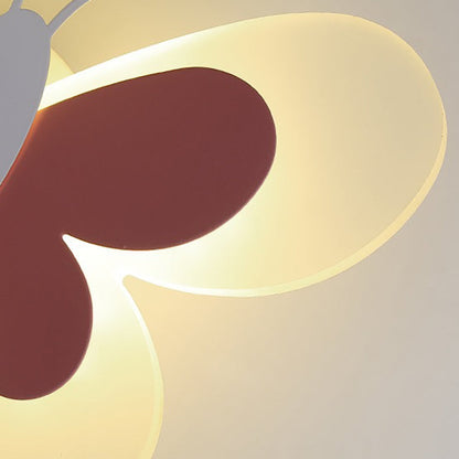 مصباح حائط LED حديدي بتصميم فراشة أكريليك معاصر إبداعي لغرفة النوم 