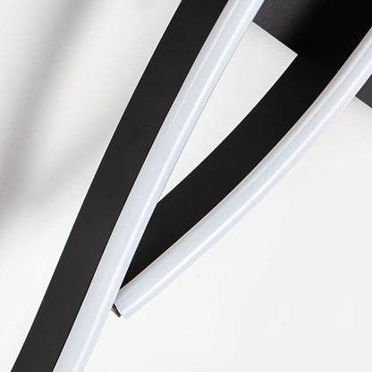 مصباح حائط LED من Nordic Light بتصميم شريطي فاخر منحني على شكل قرن الوعل 