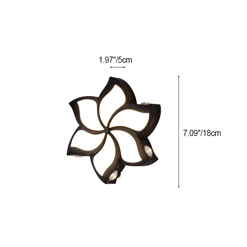 Contemporary Simplicity Aluminum Pinwheel Acrylic Shade LED Wall Sconce Lamp For Bedroom