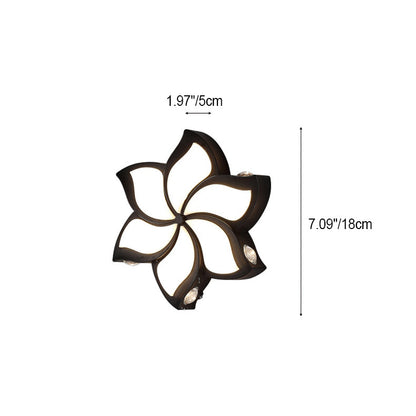 Contemporary Simplicity Aluminum Pinwheel Acrylic Shade LED Wall Sconce Lamp For Bedroom