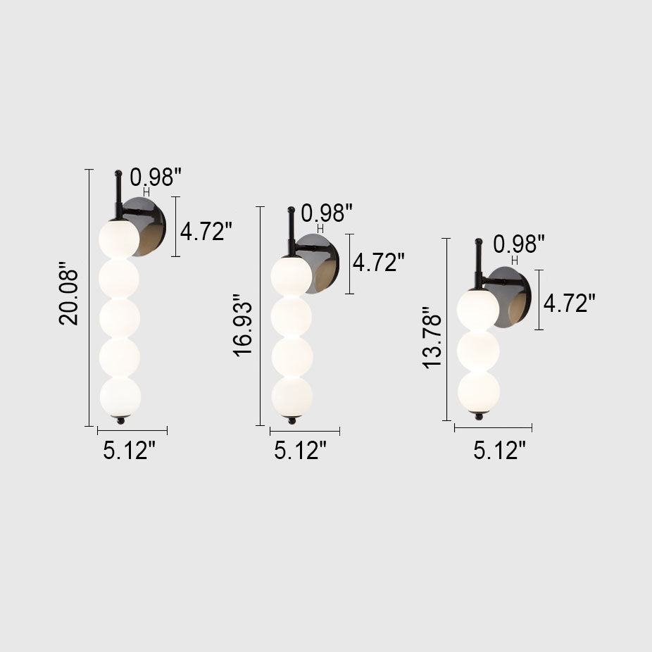 مصباح حائط LED فاخر من Nordic Light مصنوع من زجاج اللؤلؤ 