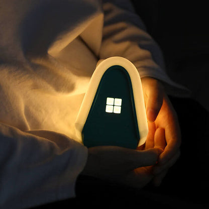 Modern Cartoon Snow House Silicone USB Rechargeable LED Night Light Table Lamp