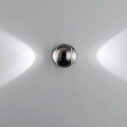 Contemporary Nordic Aluminum Semicircle Up And Down Luminous LED Spotlight Wall Sconce Lamp For Bedroom