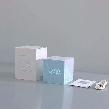 Creative Rubik's Cube Clock Led Night Light USB Smart Table Lamp