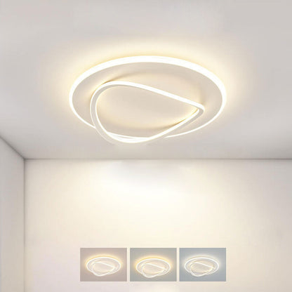 Nordic Minimalist Round Oval LED Flush Mount Ceiling Light