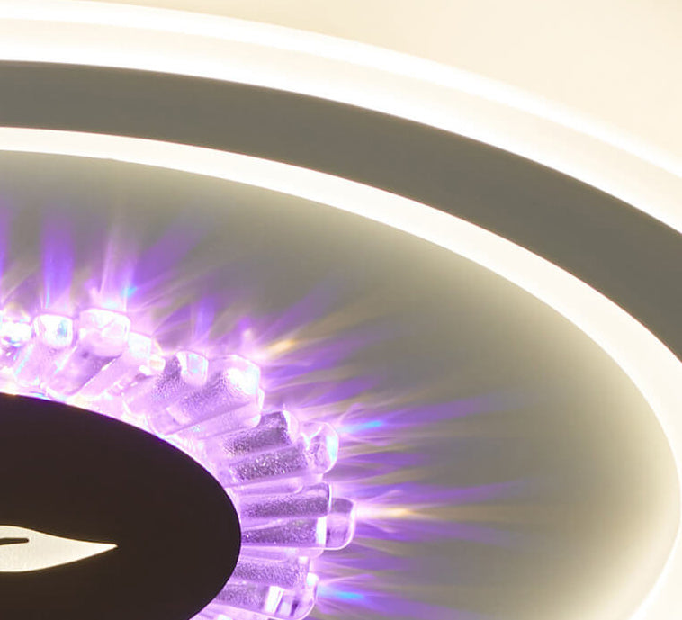مصباح LED دائري بسيط من الأكريليك للتركيب على السطح 