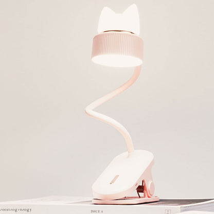 Modern Creative Cat Ears Eye Protection Clip LED Table Lamp