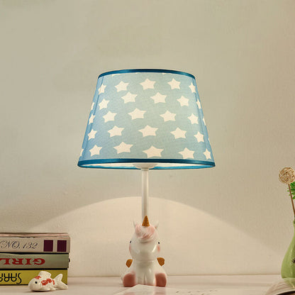 Nordic Fun Cartoon Pattern Resin Fabric Children 1-Light Table Lamp