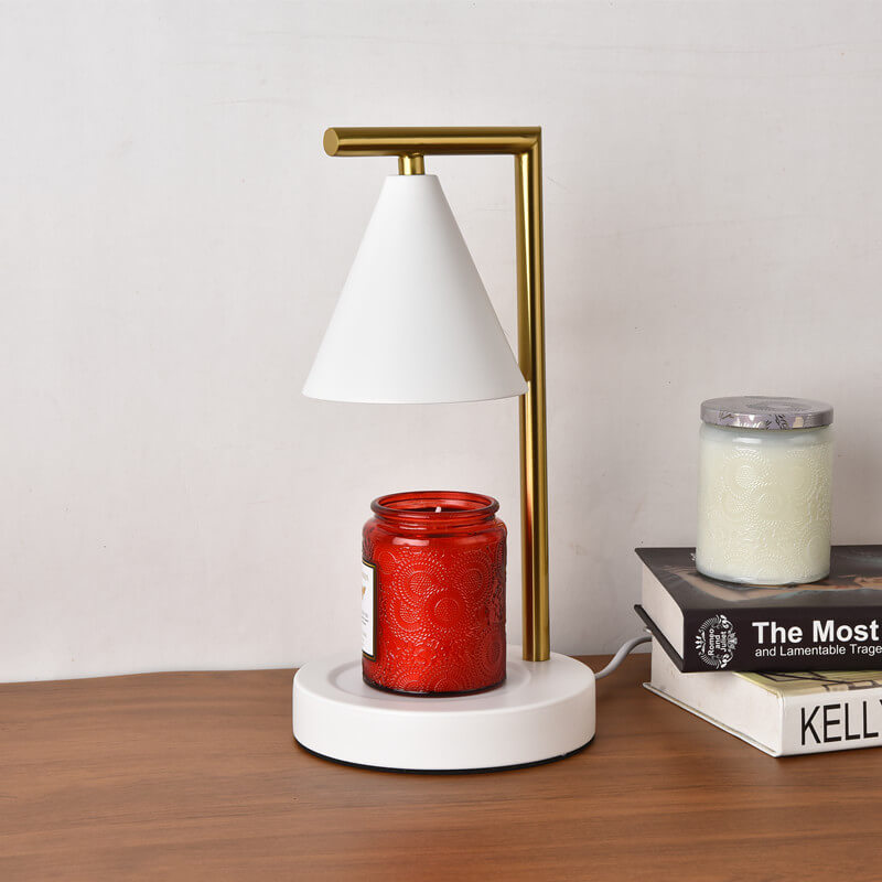 Simple Cone Shade Right Angle Arm 1-Light Melting Wax Table Lamp