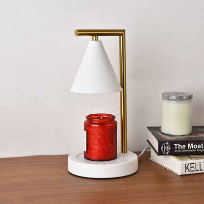 Simple Cone Shade Right Angle Arm 1-Light Melting Wax Table Lamp