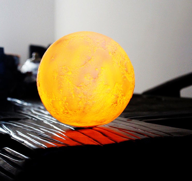 Creative Mini Rechargeable 3D Printed Moon 1-Light LED Table Lamp