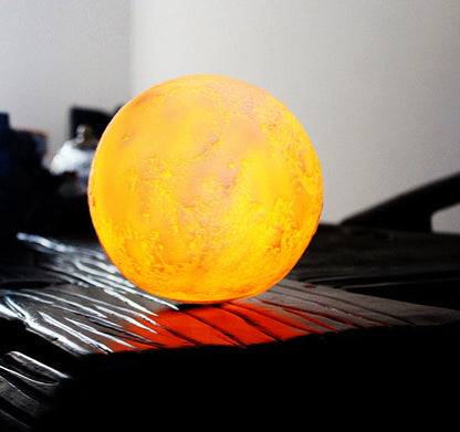 Creative Mini Rechargeable 3D Printed Moon 1-Light LED Table Lamp