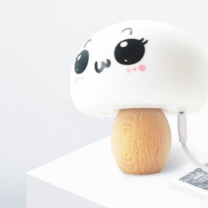 Modern Creative Mushroom Color-changing Log Silicone Pat Night Light Table Lamp