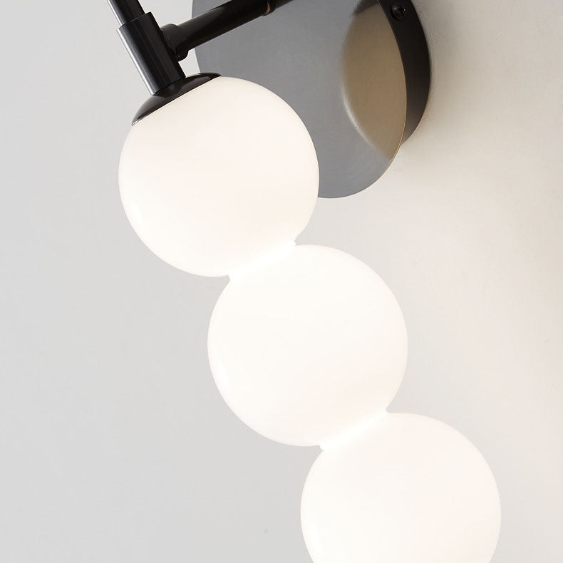 مصباح حائط LED فاخر من Nordic Light مصنوع من زجاج اللؤلؤ 