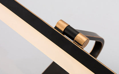Retro Chinese Iron Bar Rotating LED Mirror Front Wall Sconce Lamp