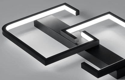 Simple Creative Square Button LED Semi-Flush Mount Ceiling Light