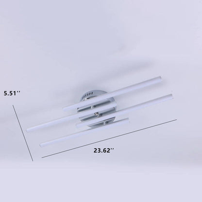 Minimalist Parallel Line LED Semi-Flush Mount Ceiling Light