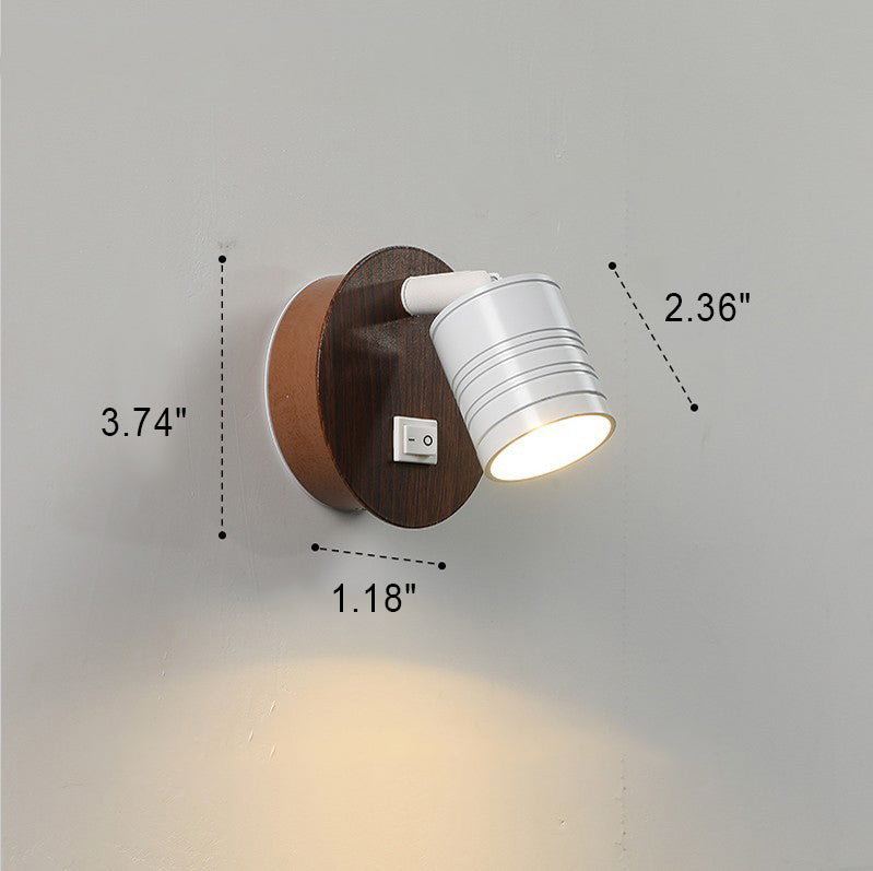 مصباح حائطي للقراءة LED مغناطيسي دوار من الحديد بتصميم إبداعي إسكندنافي 