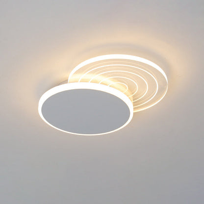 Modern Light Luxury Geometry Iron Acrylic LED Flush Mount Lighting