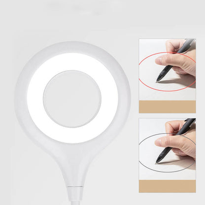 Simple Creative Foldable Round Shade Rechargeable Clips LED Desk Lamp