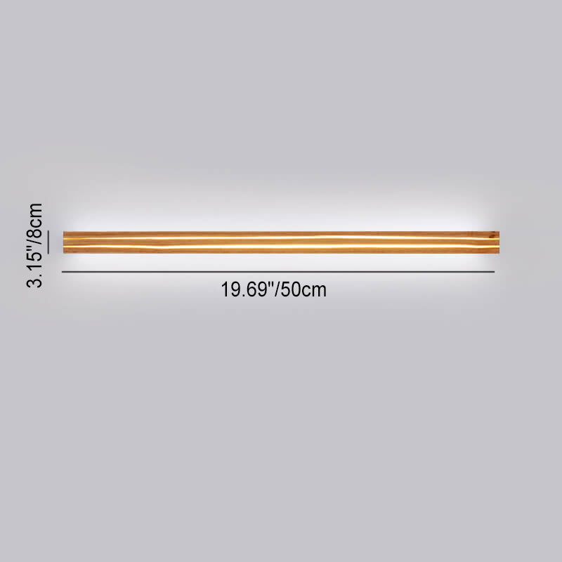 مصباح حائط LED خشبي خطي حديث على طريقة وابي سابي اليابانية 