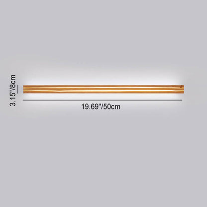 مصباح حائط LED خشبي خطي حديث على طريقة وابي سابي اليابانية 